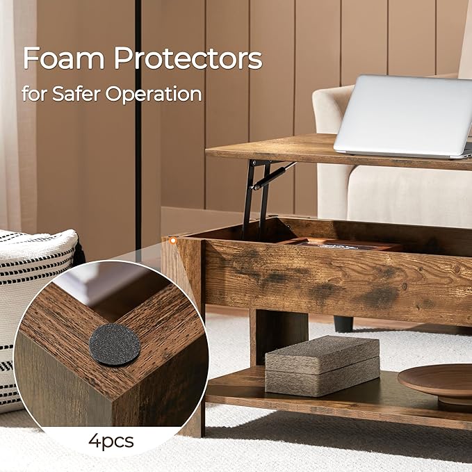 Yaheetech Coffee Table, 47.5in Lift top Coffee Table - Image 7