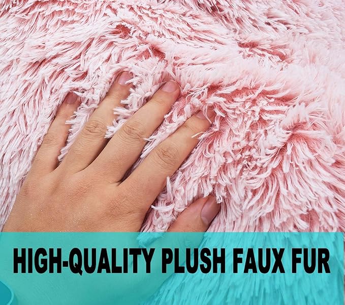 Fluffy Bean Bag Chair, 3FT Round Memory Foam Filled Bean Bag - Image 5