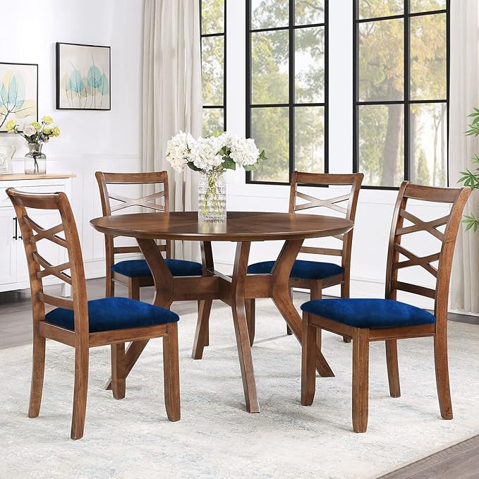 Smiry Velvet Seat Covers for Dining Room Chair Set of 4, Stretch Fit Removable - Image 8