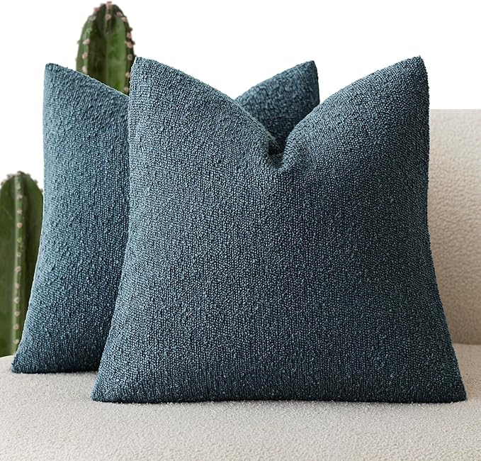 Foindtower Set of 2, Decorative Textured Boucle Throw Pillow Covers Accent by Foindtower
