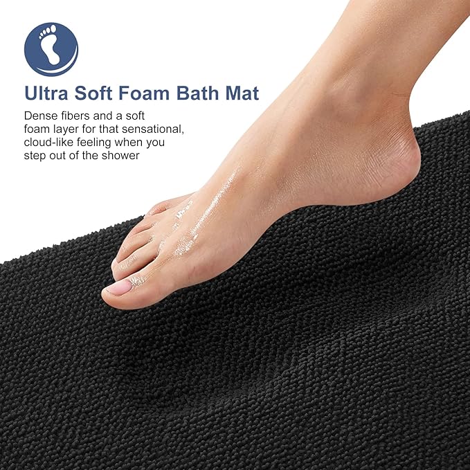 OLANLY Thick Memory Foam Bath Mat Rug 47x17, Extra Soft Absorbent Bathroom Rug - Image 2