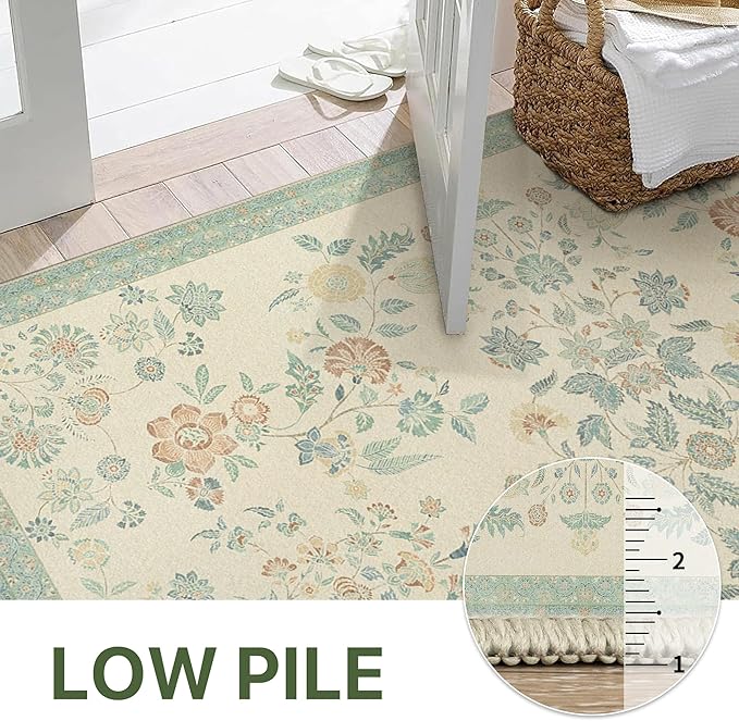 GENIMO 6x9 Area Rugs for Living Room, Machine Washable Non Slip Vintage Rugs - Image 6