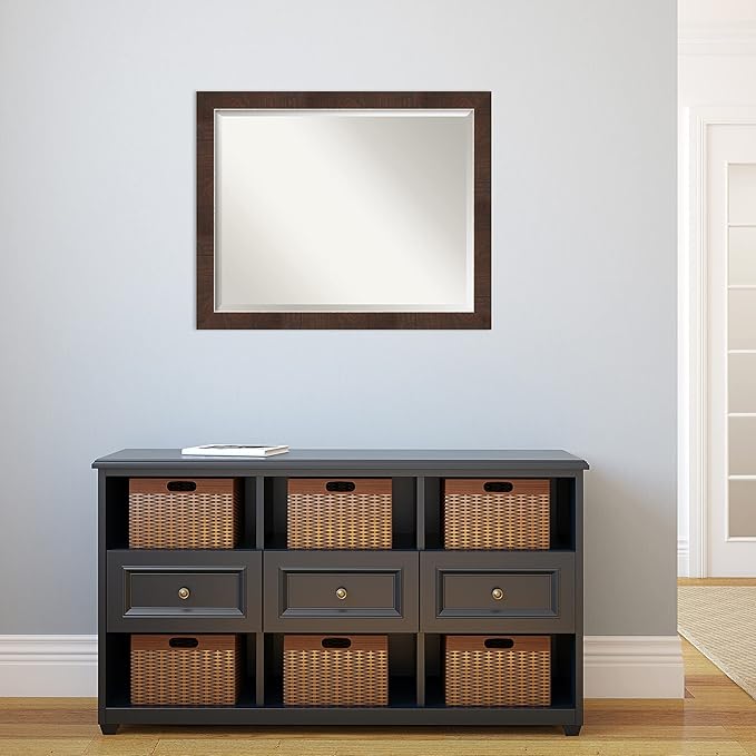 Amanti Art Brown Bathroom Mirror - Image 5