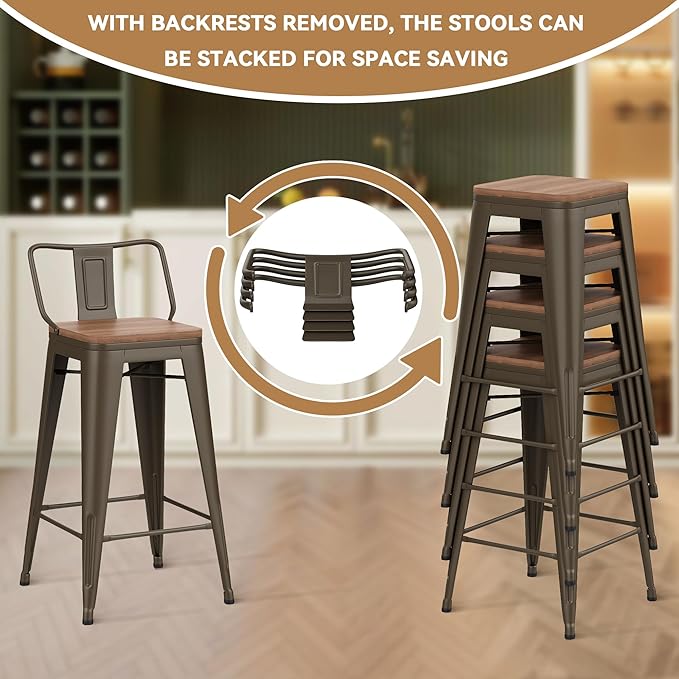 30 Inch Swivel Bar Stools Set of 4 - Image 5