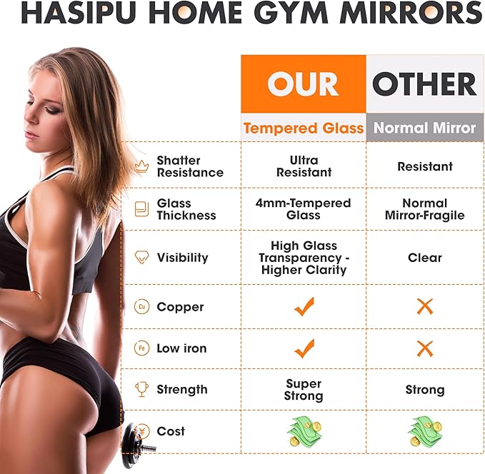 Hasipu Home Gym Mirror 55" L x 17" W - Image 7