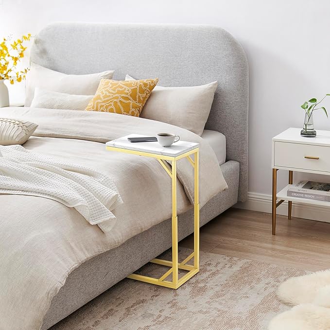 C-Shaped End Table, Small Sofa Table - Image 3