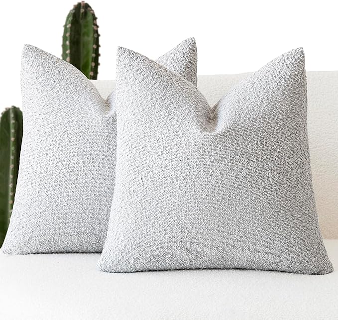 Foindtower Pack of 2, Decorative Textured Boucle Throw Pillow Covers Accent by Foindtower