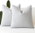 Foindtower Set of 2, Decorative Textured Boucle Throw Pillow Covers Accent by Foindtower