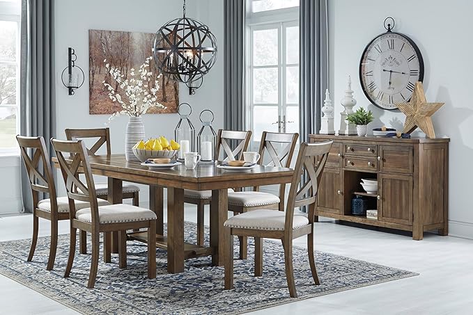 Signature Design by Ashley Moriville Modern Farmhouse 19" Upholstered Dining - Image 13