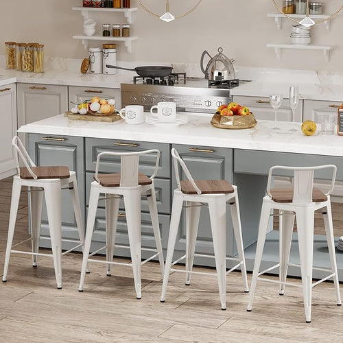 24 Inch Swivel Bar Stools Set of 4 - Image 2