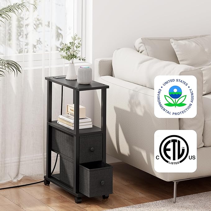 TUTOTAK Small Narrow End Tables, Side Tables - Image 4