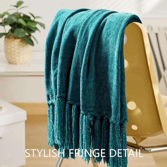 Chenille Throw Blanket for Couch 50"X 60", Soft Cozy Throws - Image 7