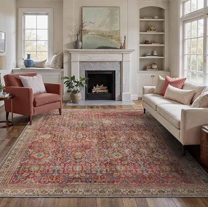 8X10 Area Rugs Machine Washable Rugs by BESBLEE