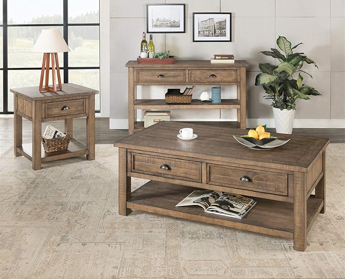 Martin Svensson Home Monterey Solid Wood Coffee Table, Reclaimed Natural - Image 7