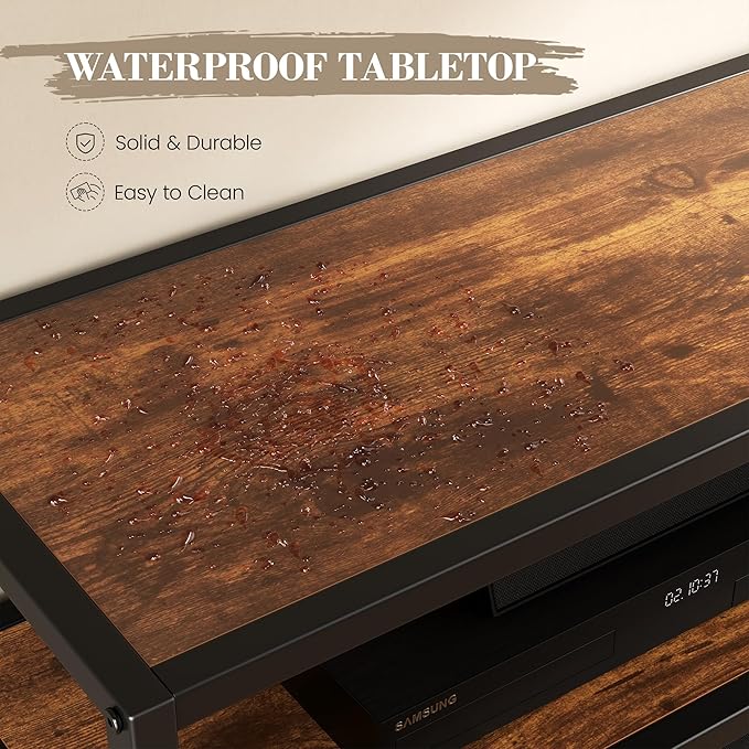 TECHMILLY Modern TV Stand for 65" TV, TV Table - Image 7