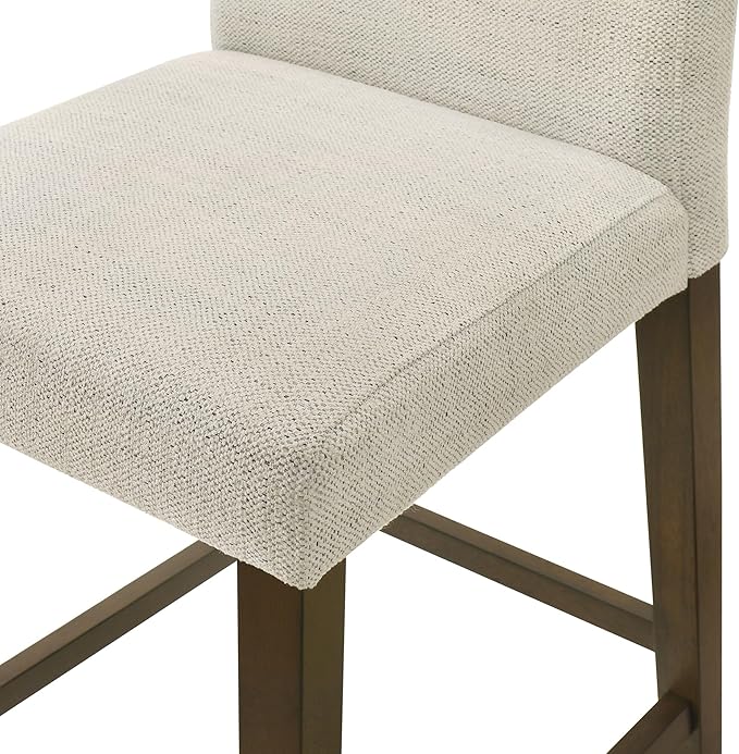 CHITA Counter Height Bar Stools Set of 2, Fabric in Ivory - Image 9