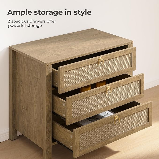 SICOTAS Nightstand Set 2 with Drawers - Image 5