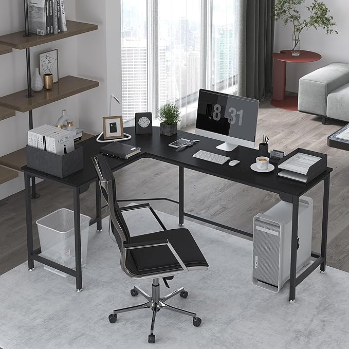 Teraves Modern L Shaped Gaming Desk 58'' Corner Computer Desk - Image 2
