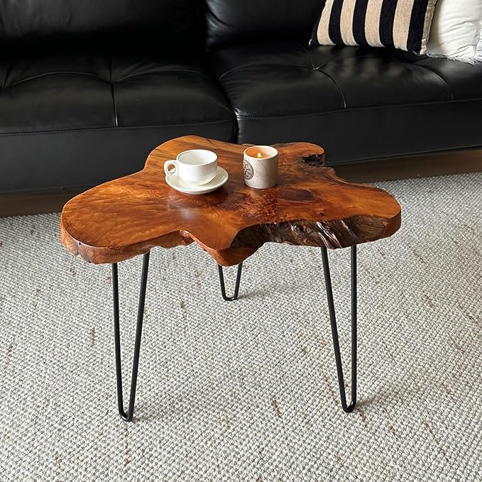 Live Edge Coffee Table, Natural Wood Coffee Table - Image 4