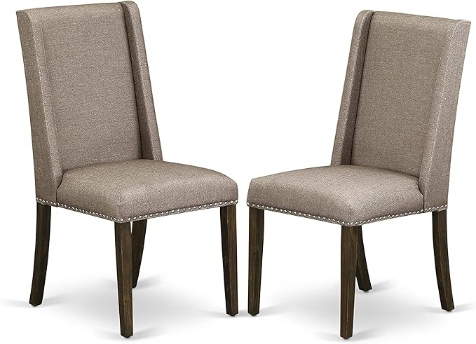 East West Furniture X797FL716-7 7 Piece Dining Table Set Consist of a Rectangle - Image 4