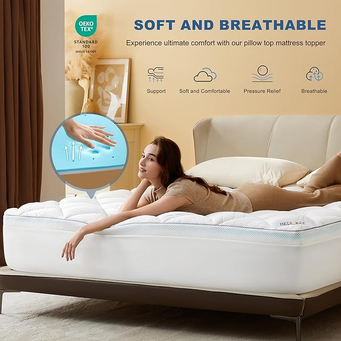 Bedlore 4-Inch Full Mattress Topper - Image 3