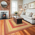 Cider Barn Red Jute Braided Area Rug, 4x6' Rectangle by Homespice