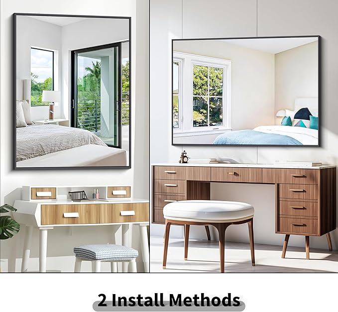 BONEWEI Bathroom Mirror, 36x48 inch Large Wall Mirror - Image 5