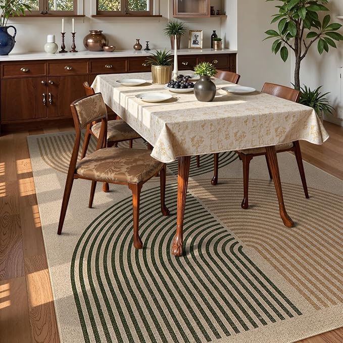 Lahome Modern Rainbow Outdoor Easy Jute Rug, Area Rugs 9x12 Living Room Patio - Image 2