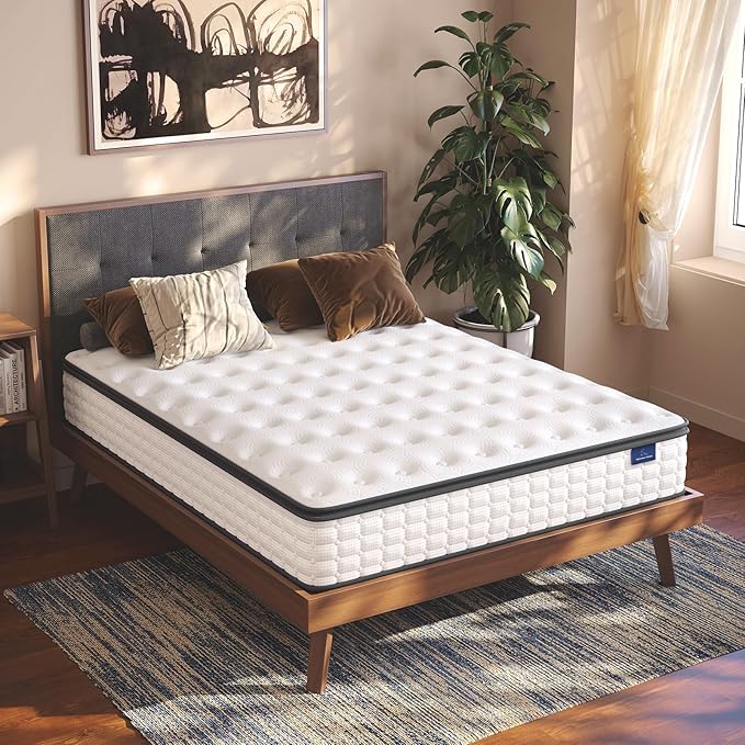 Vesgantti Queen Mattresses, 10 Inch Hybrid Pillow Top Queen Size Mattress in a - Image 2