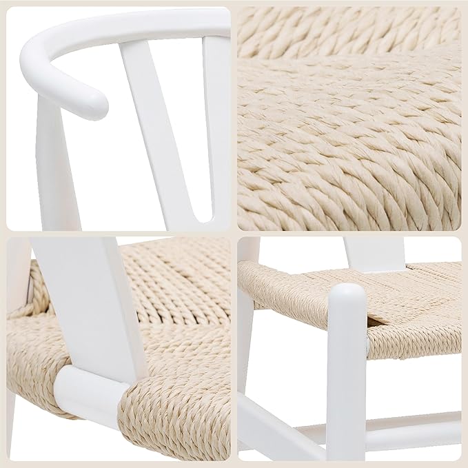 POLY & BARK Weave Dining Chair – Mid-Century Modern Wishbone Dining Chair - Image 7