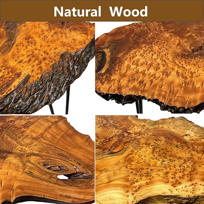 Live Edge Coffee Table, Natural Wood Coffee Table - Image 9