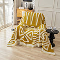 STACYPIK Boho Mustard Yellow Couch Cover Sofa Cover by STACYPIK