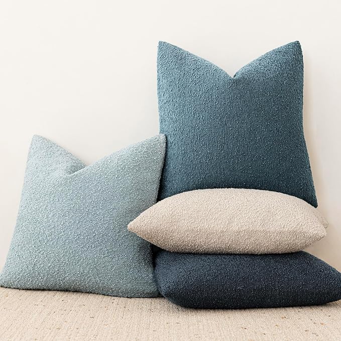 Foindtower Set of 2, Decorative Textured Boucle Throw Pillow Covers Accent - Image 6