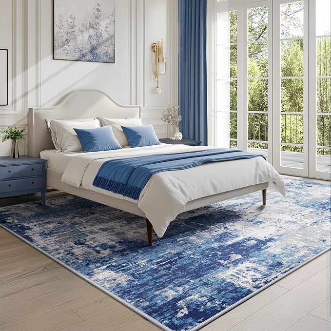 Washable Area Rugs 5'x8' Non-Slip Modern Abstract Soft - Image 4