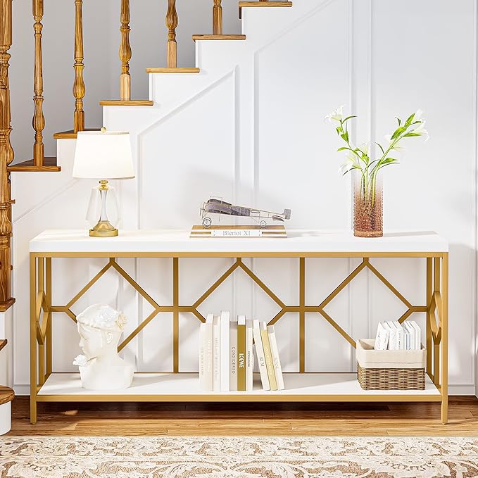 Tribesigns 71 Inch Extra Long Sofa Table, Narrow Long Sofa Console Tables - Image 3