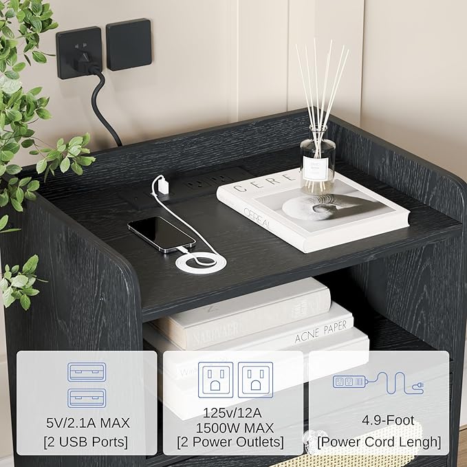 Diamond Décor End Table, Nightstand - Image 4