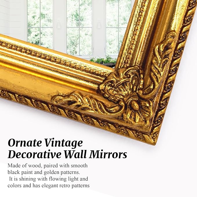 39" x 27" Large Vintage Mirror Wall Decor, Dining Room - Image 2