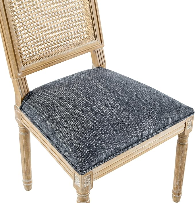 Merax Upholstered Solid Wood Dining Chairs Set of 6, French Country Style - Image 7