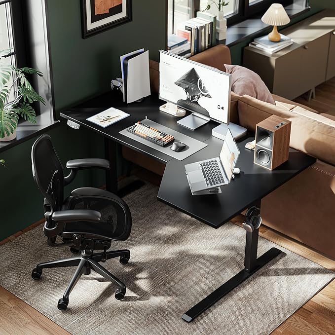 Agilestic Electric Standing Desk, L-Shaped 55 Inches Height Adjustable Desk - Image 7