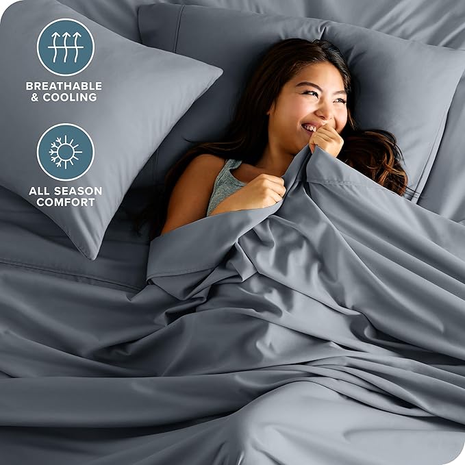 Bare Home Split Head Flex King Sheet Set - Image 4