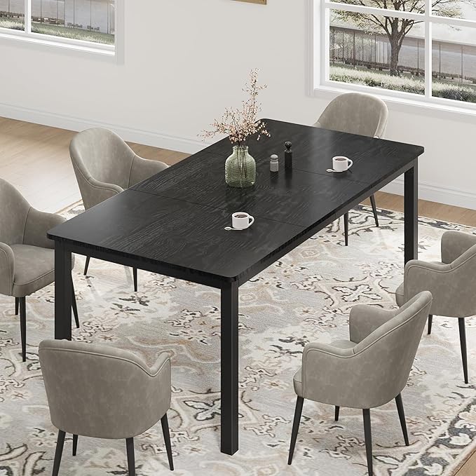 GarveeHome 70.8in Industrial Dining Table - Image 3