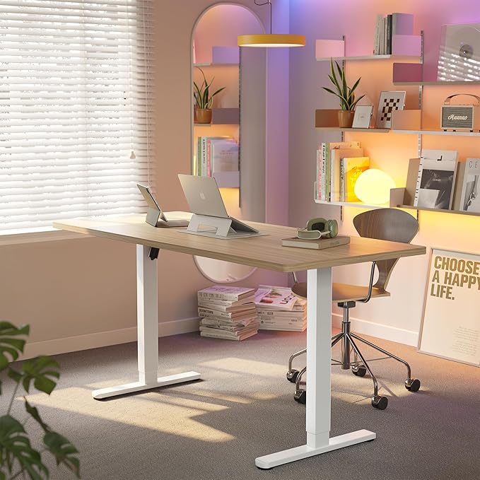 HUANUO 71 x 30 inch Electric Standing Desk Adjustable Height, 4 Memory Height by HUANUO