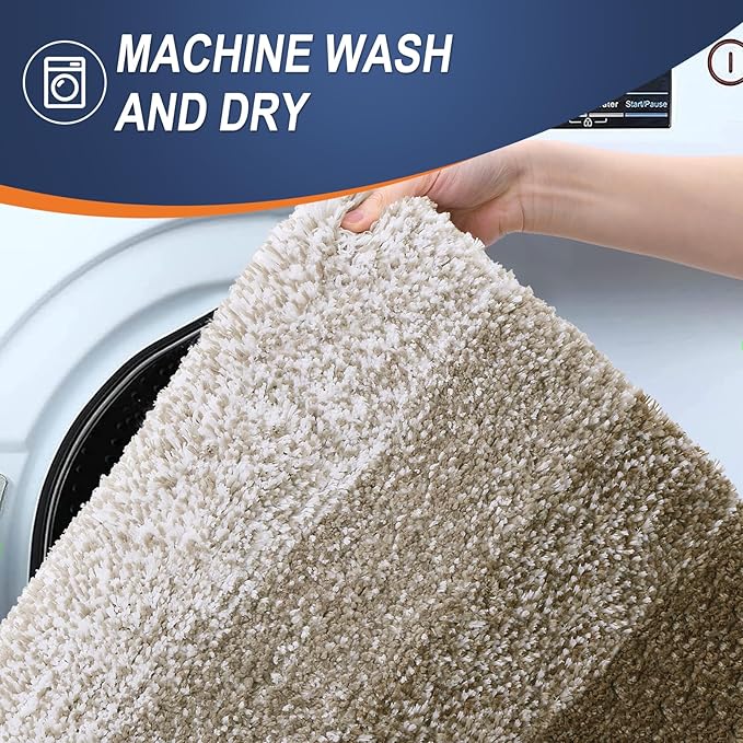 OLANLY Bathroom Runner Rugs 59x20, Extra Soft Absorbent Microfiber Bath Rugs - Image 5