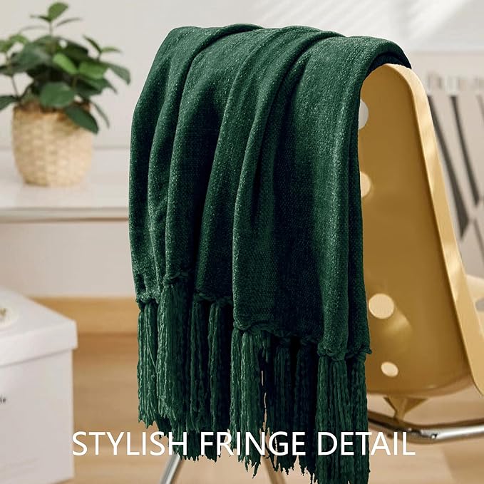Chenille Throw Blanket for Couch 50"X 60", Soft Cozy Throws - Image 7