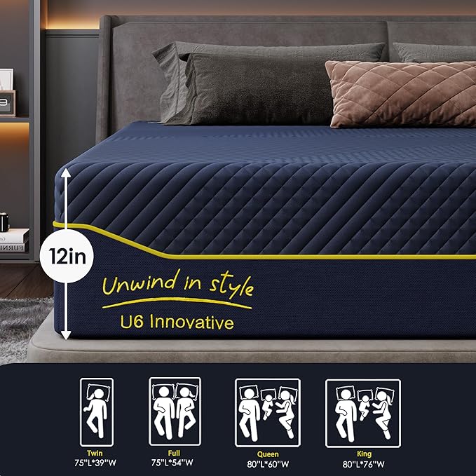SDHYL Twin Mattress, 12 Inch Gel Infused Memory Foam Mattress - Image 7