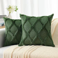 decorUhome Throw Pillow Covers 20x20 Inch Set of 2, Soft Plush Faux Fur Wool by decorUhome