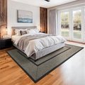 Homespice Manchester Black Braided Area Rugs, 5x8' Rectangle by Homespice