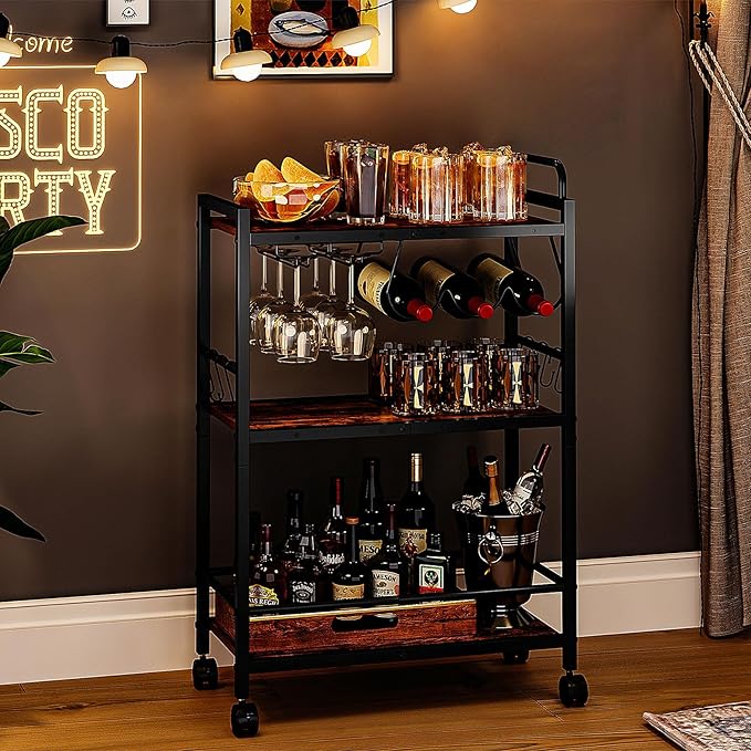 Home Bar Serving Cart, Serving Cart - Image 4
