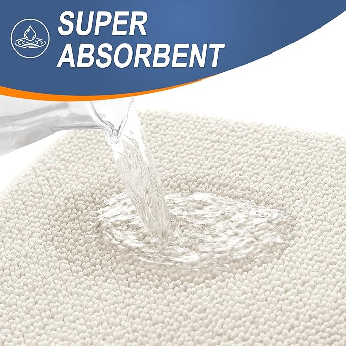 OLANLY Thick Memory Foam Bath Mat Rug 47x17, Extra Soft Absorbent Bathroom Rug - Image 3