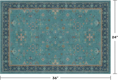 2x3 Washable Teal Rug for Entryway Indoor, Kitchen Floor Waterproof, Powder Room - Image 2